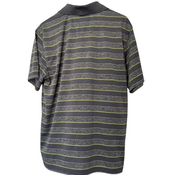 Grand Slam Performance Golf Shirt Mens Size L Grays with Yellow Stripe EUC - Picture 2 of 3